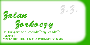 zalan zorkoczy business card